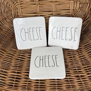 Rae Dunn Square 6 inch Cheese Trays - Lot of 3